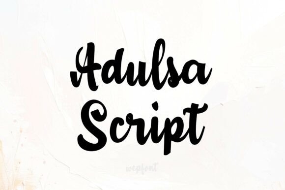Adulsa Script: The Handwritten Font for Authentic Design