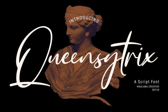 Queensytrix Signature Script: The Dancing Typeface